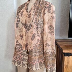 Dana Buchman Petite Silk Wrap Top